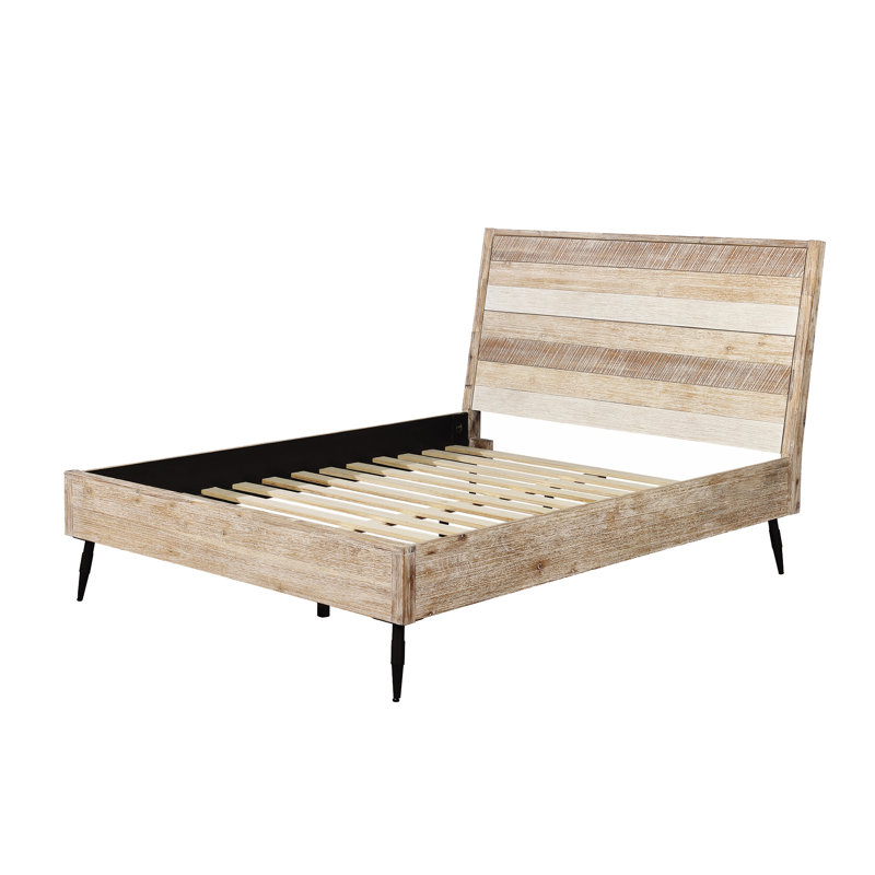 Lit plateforme multi avec pieds évasés Abel, Grand