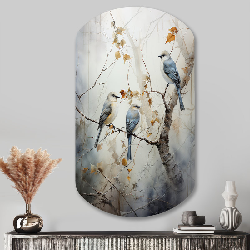 Décoration murale oiseau en forme d'oiseau Silent Watcher II, H 43 po x l 23 po