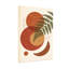 Abstrait, cercles abstraits, fougère, feuilles, tons terreux, reproduction d'art-507376974