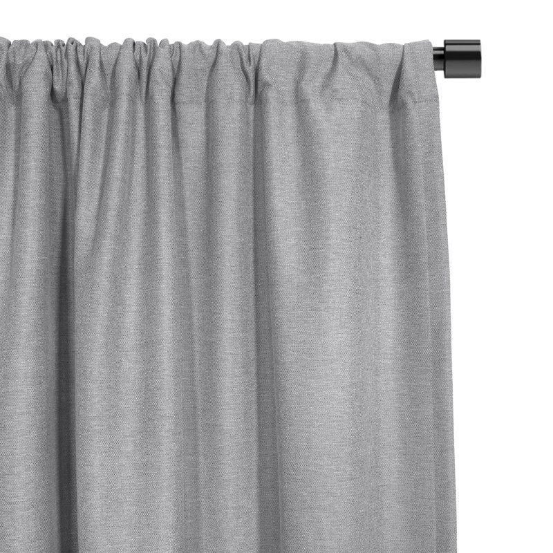 Hollon Blackout Curtain Single Panel, Grey, 52" W x 84" L