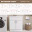 Armoire de meuble-lavabo autoportante moderne avec quincaillerie en nickel brossé 30 po x l 21 po x H 33 po