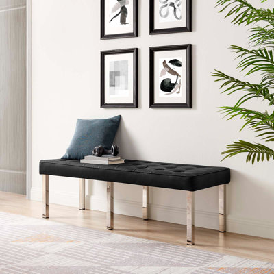 Banc en cuir capitonné Loft