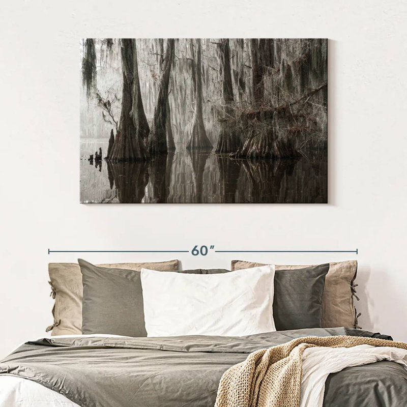 Arbres Harnek poussant dans le lac Caddo, H 32 po x l 48 po