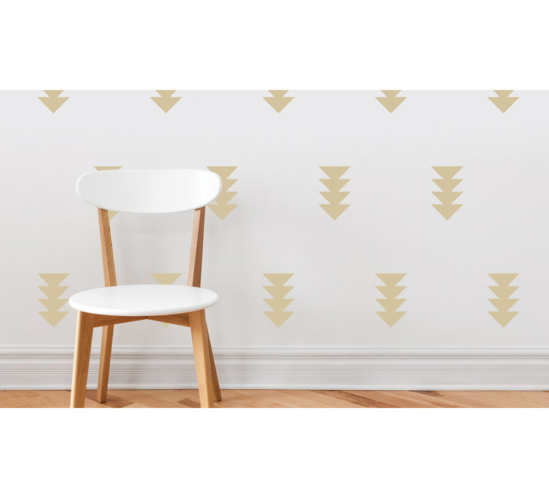 Décalcomanie murale flèche à quatre triangle, Beige