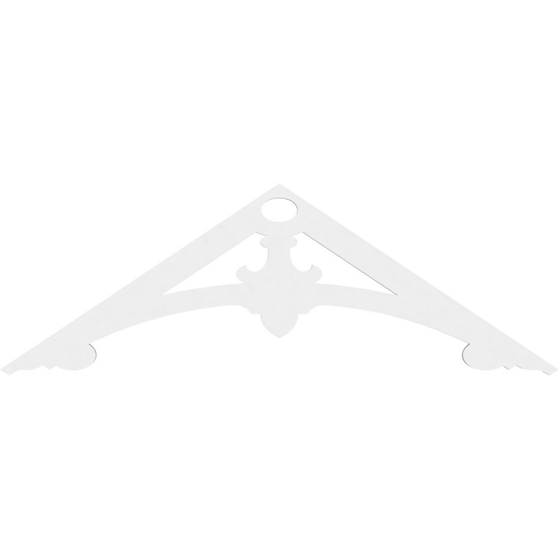 Pignon en PVC de qualité architecturale Sellek, H 22,5 po x l 60 po x P 1 po, 8 / 12