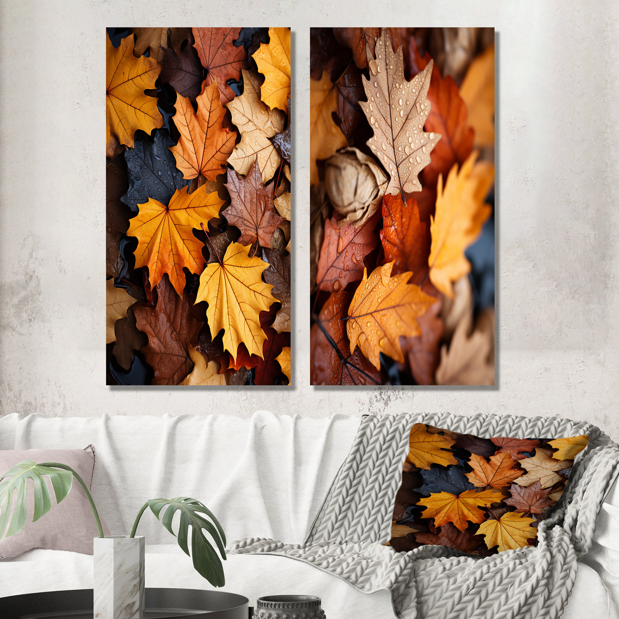 Winston Porter Yellow And Orange Autumn Mapple Leaves I - Leaves Wall