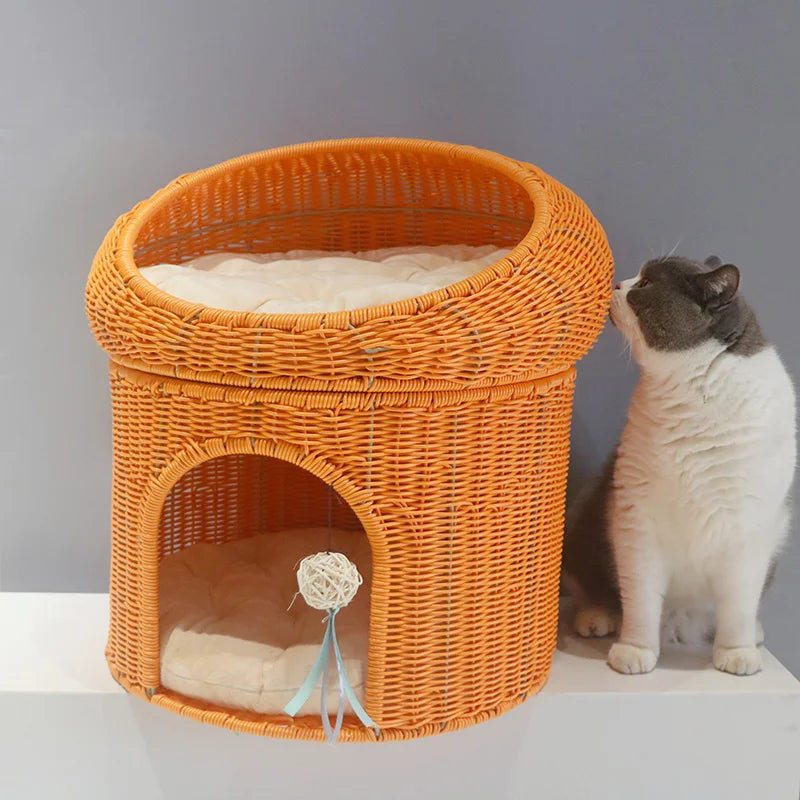 Khaleesi Wool Pet Bed, Orange