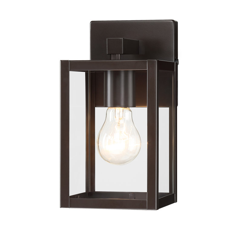 Tornillo 1-Light Outdoor Wall Lantern, Oil-Rubbed Bronze, 10" H x 4.6" W x 5.5" D