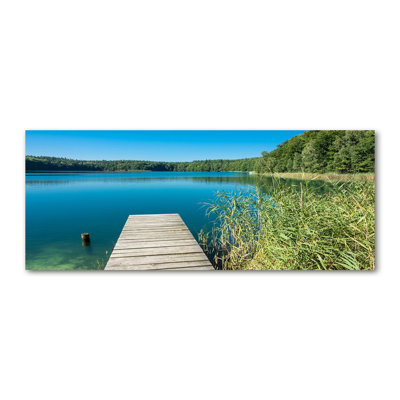 Pier At The Lake - Wrapped Canvas Print