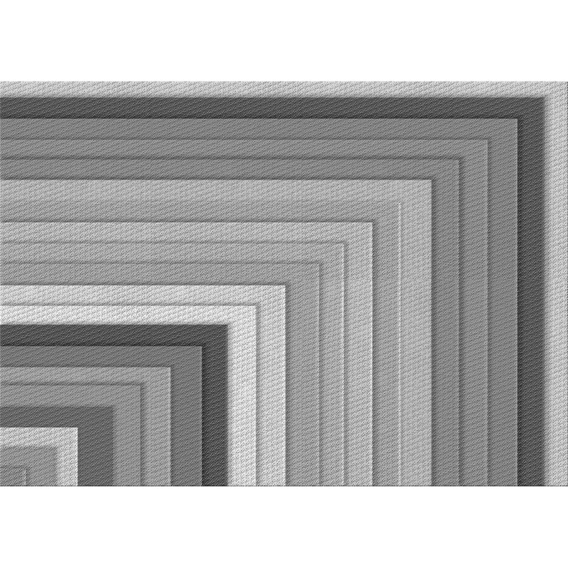 Tapis 100% à motifs lavables à la machine 2989 Pat2092-GRY, Rectangle de 2 pi x 3 pi