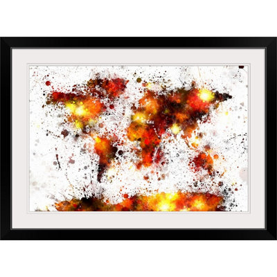 Francy " World Map Paint Splashes " by Michael Tompsett