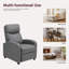 Fauteuil inclinable de 26,77 po de largeur, canapé simple ergonomique réglable, siège rembourré épaissi, inclinaison du dossier et des pieds, siège de cinéma maison moderne