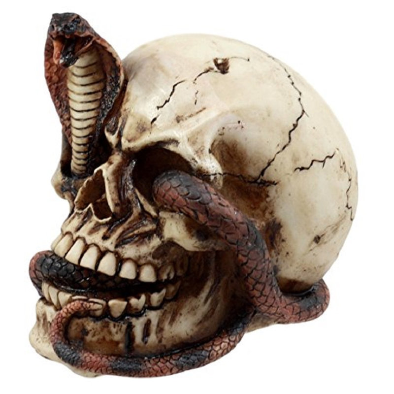 Figurine de crâne uraeus cobra égyptienne Danwood