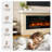 Electric Fireplace Recessed And Wall Mounted, Fireplace Heater With Touch Screen And Remote Control, Adjustable Flame Color, 750w/1500w-3671307-3671306