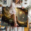 "Firefly Forest Fairy", lecture d'art sur toile, "Spirit on Mossy Branch"-558589472