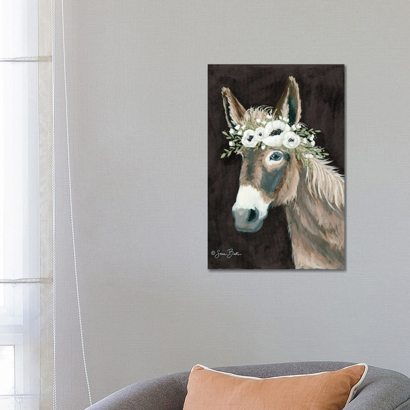 Donkey by Sara Baker - Painting on Canvas, Wrapped Canvas, 101.6 cm H x 66.04 cm W x 3.175 cm D