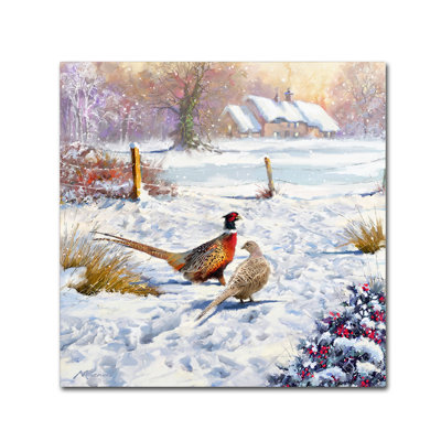 Armand 'Winter Pheasants' Print on Canvas