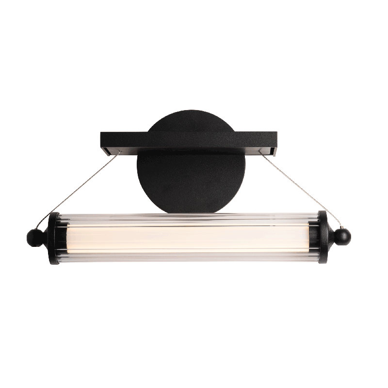 Libra 1 - Light LED Dimmable Armed Sconce, Black