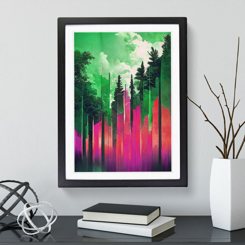 Abstract Forest No.1 - Framed Print, Black, 64cm H x 46cm W x 2cm D