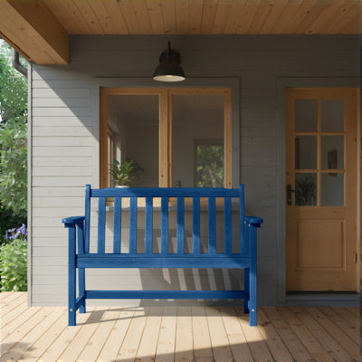 HDPE Outdoor Bench Weather-Resistant Patio Bench Premium Outdoor Garden Loveseat