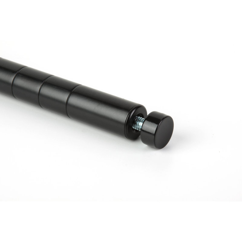 Satsuma Shelving Pole with Leg Levelers, Black, 72"