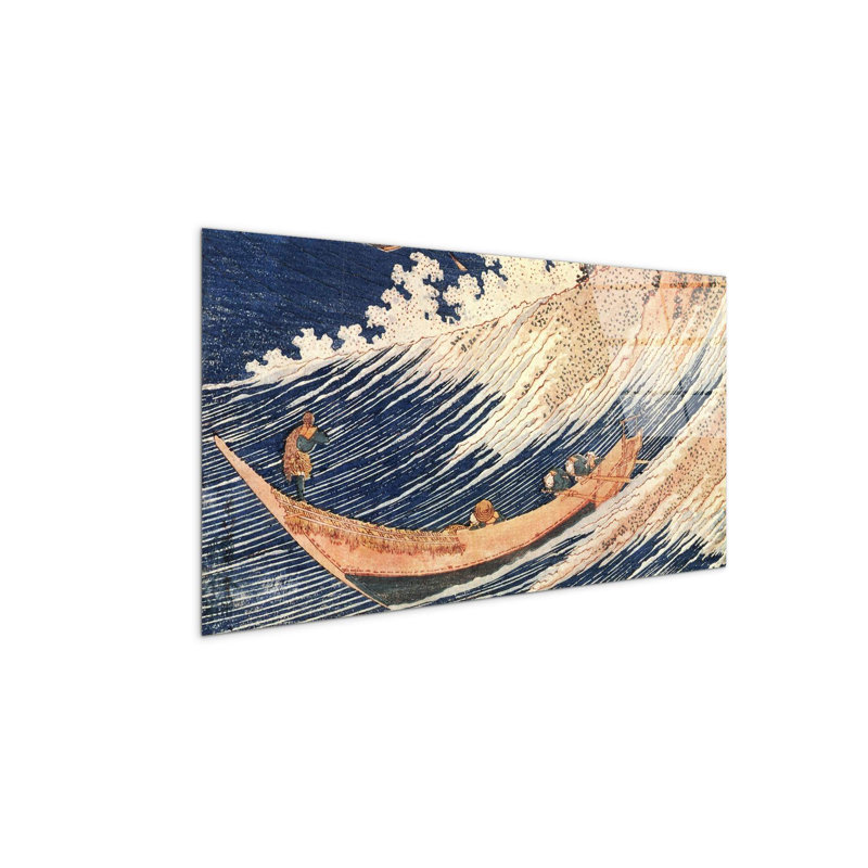 A Wild Sea at Choshi by Hokusai Katsushika 50cm H x 100cm W High Quality Print on Frameless Panel, Lightweight, Ready to Hang