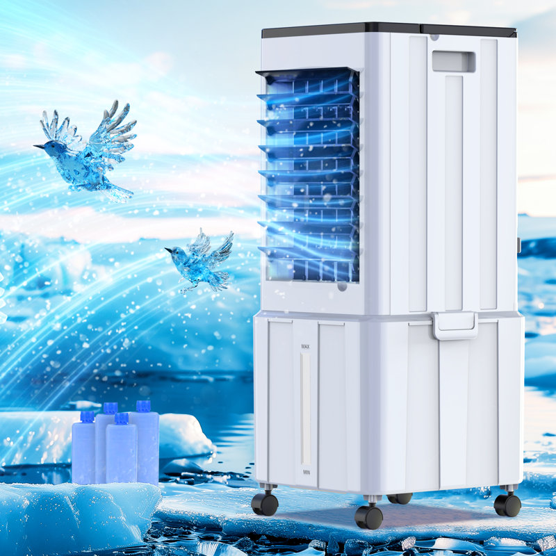 Windowless Portable Air Conditioners,upgraded 3-in-1 Evaporative Air Cooler With 3.6 Gal Removable Water Tank,4 Ice Packs, 4 Modes & 3 Speeds,12h Timer Swamp Cooler