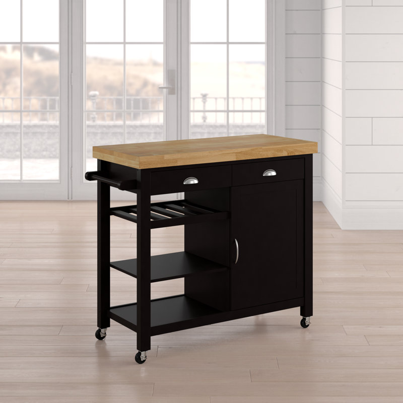 Nathaly Wood Kitchen Cart, Wenge