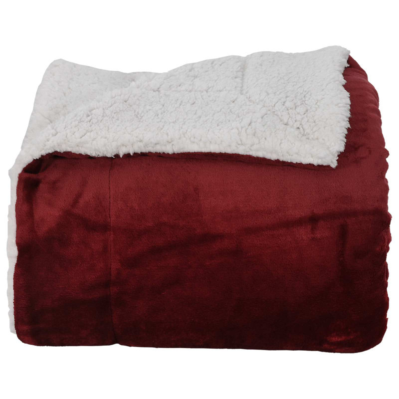 5.3-32 Throw Blanket, Bordeaux Red, 150cm x 130cm