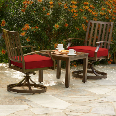 Ceridwen 2 - Person Patio Dining Set Umbrella Hole Included Square Table