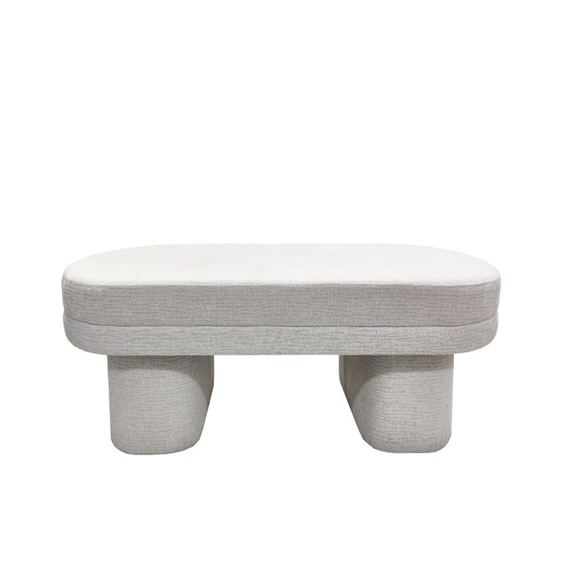 Chenille Upholstered Bench