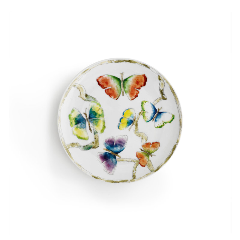 Butterfly Ginkgo Handmade Porcelain Appetizer Plate