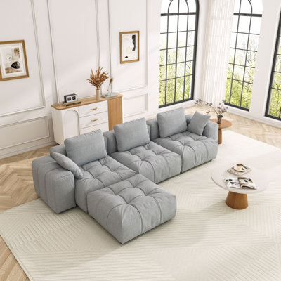 Cloud Couch,Down filled Modular sofa loveseat couch 2 seater for living room