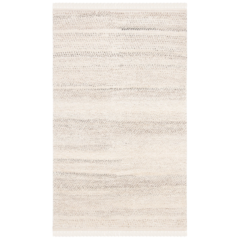 Tapis beige noué à la main Garland, Rectangle 5 pi x 8 pi