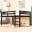Lit mezzanine double en bois avec échelle