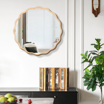 Miroir rectangulaire en bois massif, décoration murale moderne