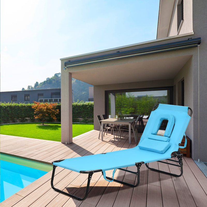 Blakehurst Outdoor Chaise Lounge, Turquoise