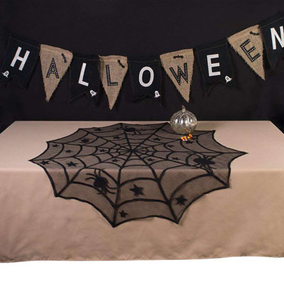 Round Halloween Polyester Tablecloth