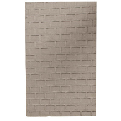 Geometric Area Rug in Light Brown