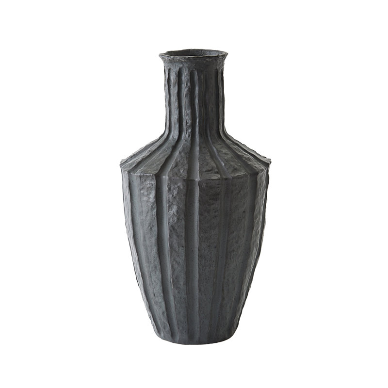 Emperor Handmade Earthenware Table Vase, 18" H x 9.5" W x 9.5" D