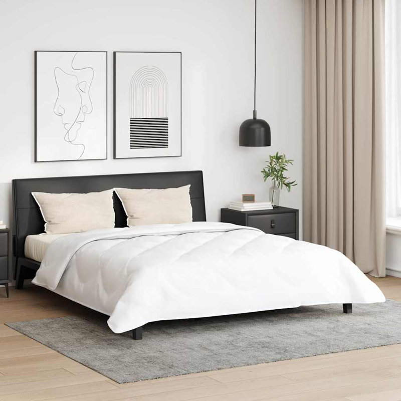 Duvet With Pillow 3 Pcs White Microfibre, 240 x 200 cm