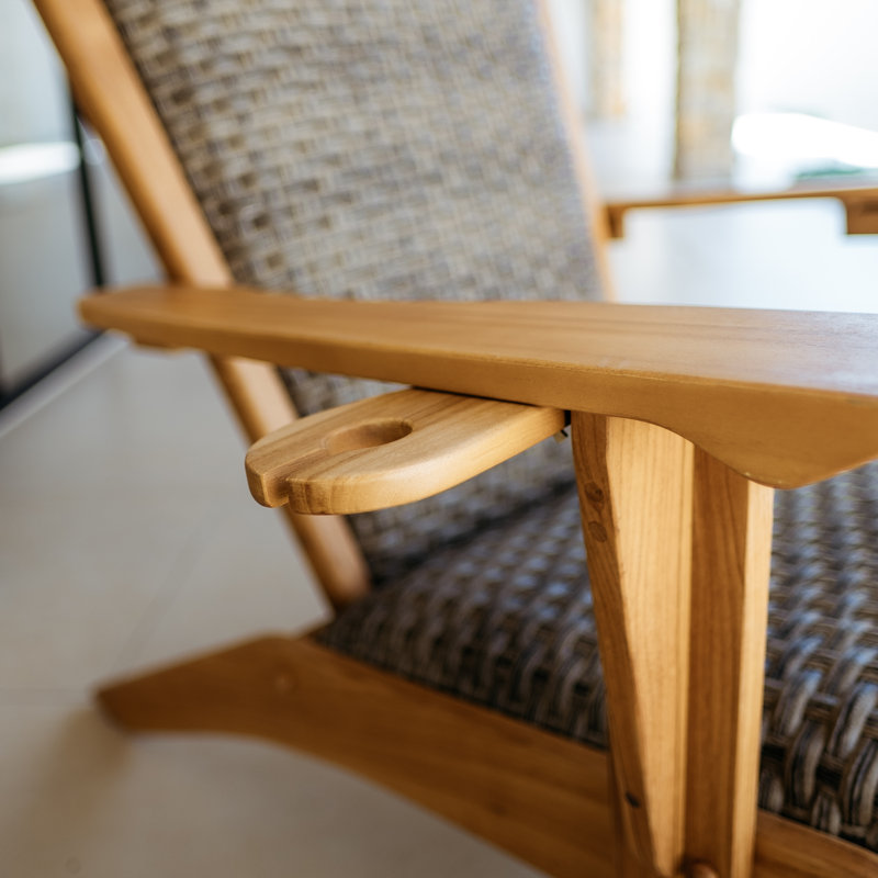 Cardiff 4 - Piece Teak Outdoor Seating Group Free Furniture Cover, 4 Pcs: 2 Chairs, Table, Ottoman