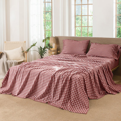 Ensemble de draps 100% coton lavé MooMee