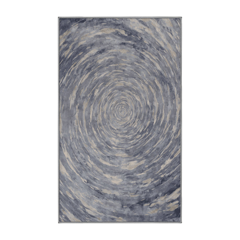 Tapis gris lavable à la machine, Rectangle 8 pi x 10 pi