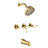 5 Inch Wall Mounted Tub Shower System 3 Handle Shower Faucet Set 6 Spray Brass Shower Trim Kit With Rough-In Valve-113619319