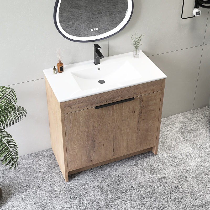 36''Freestanding Bathroom Vanity With Ceramic Sink
