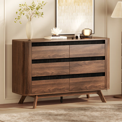 6-drawer Dresser 47.2"w Double Dresser Wide Dresser