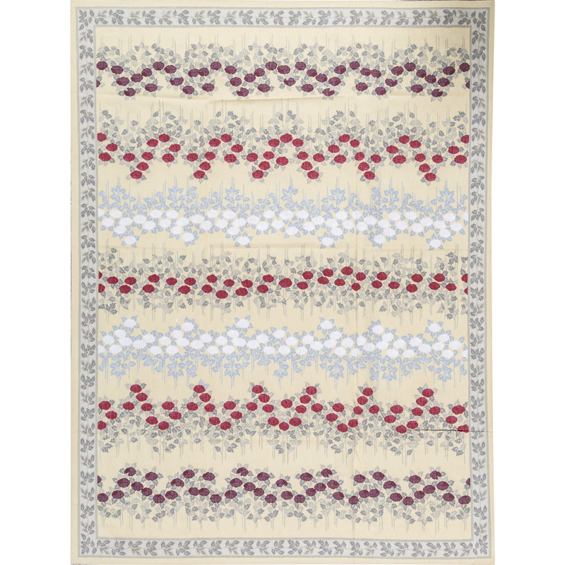 Aubusson Renaissance Wool Floral Area Rug