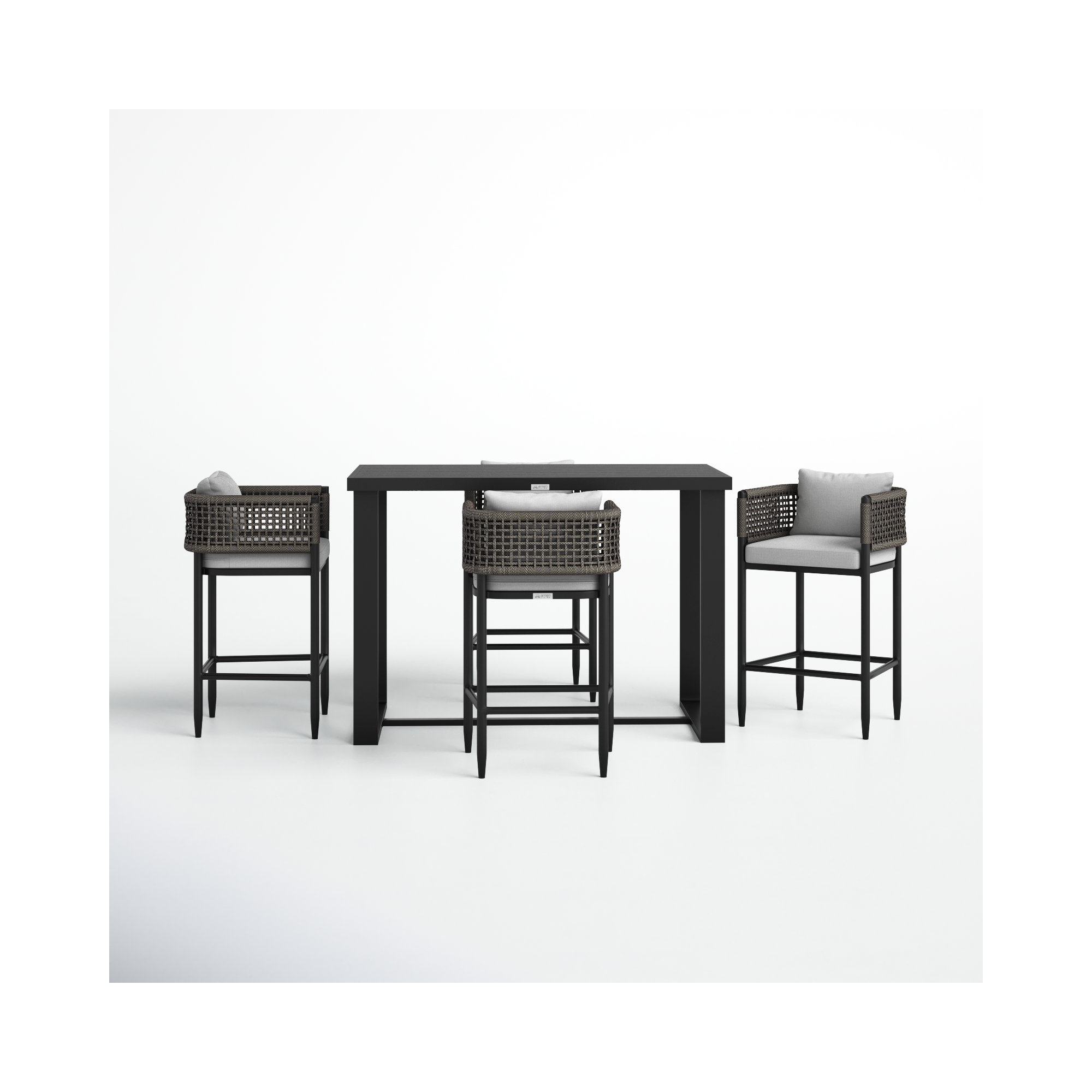 Scotia 59'' Rectangular 4 - Person Outdoor Dining Set with Cushions