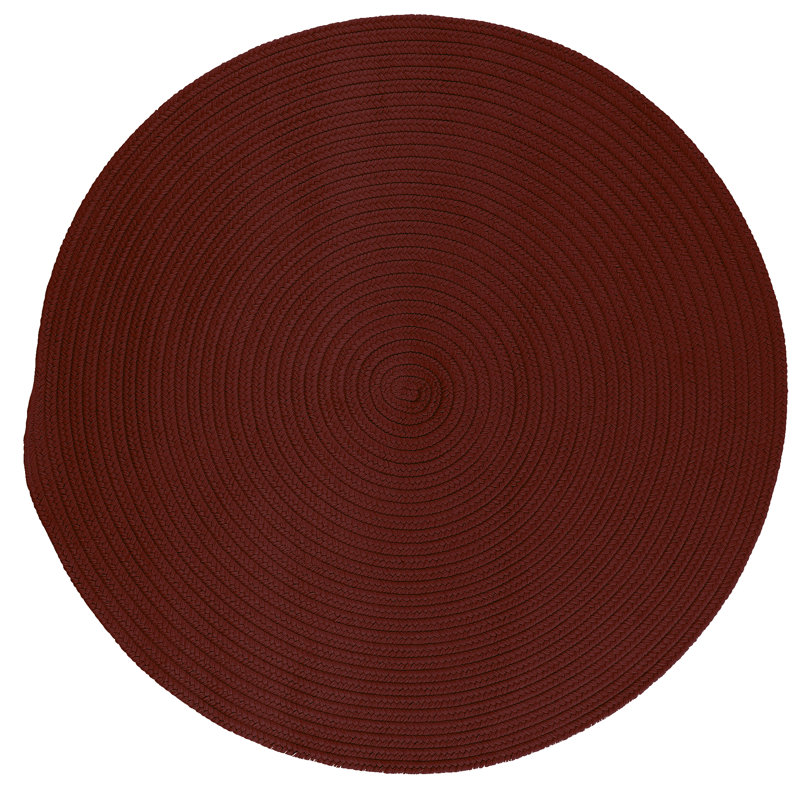 Tapis vert réversible pour l'intérieur et l'extérieur Audryanna, Rond 12 pi